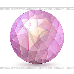 Polygonal sphere - vector image