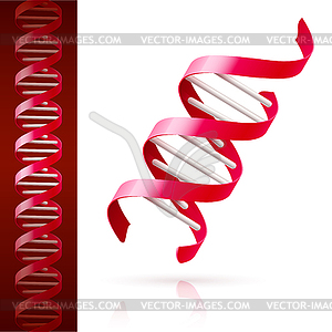 Красный ДНК - векторное изображение