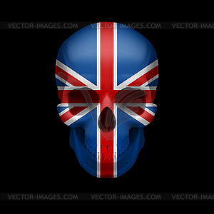 Britische Flagge Schadel Vektor Clipart Vektorgrafik