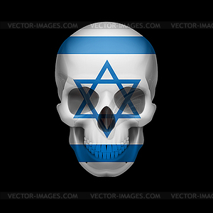 Israeli flag skull - vector clipart