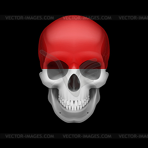 Monacan flag skull - vector clipart