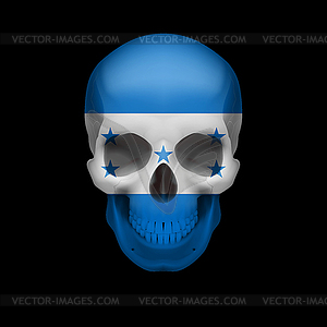 Honduras flag skull - color vector clipart