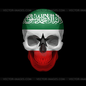 Somaliland flag skull - vector clipart