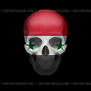 Syrian flag skull - vector clip art