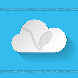 White paper cloud - vector image