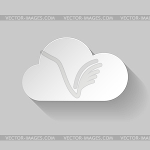 Белое облако бумаги - векторизованное изображение