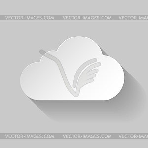 Белое облако бумаги - векторный графический клипарт