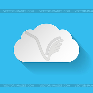 White paper cloud - vector clip art