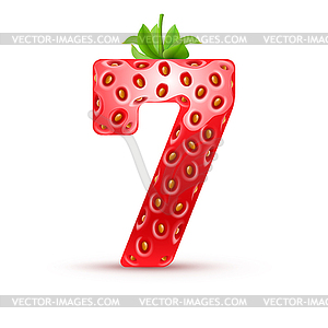 Tasty numbers - vector image