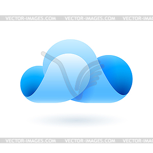 Abstract blue cloud - vector clipart