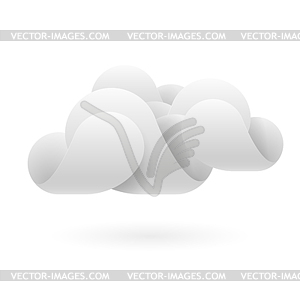 Abstract white cloud - vector clipart