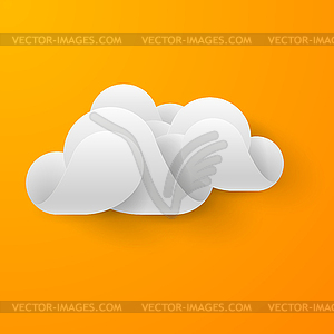 Abstract white cloud - vector clipart