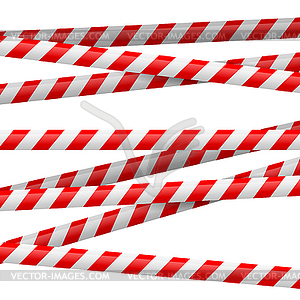 Red and white danger tape - vector clip art