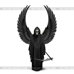 Ангел смерти с двумя крыльями - векторизованное изображение