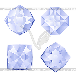 Set of rhinestones - vector clip art