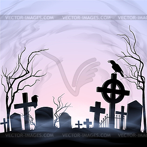 Graveyard - royalty-free vector image