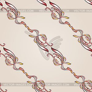 Seamless floral pattern - color vector clipart