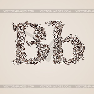 Decorated letter b - vector image