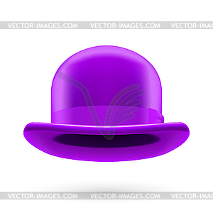 Violet bowler hat - vector clip art