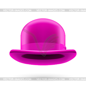 Magenta bowler hat - vector image