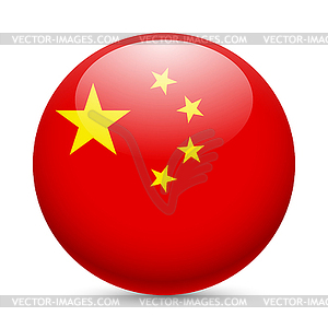 Round glossy icon of China - vector clipart