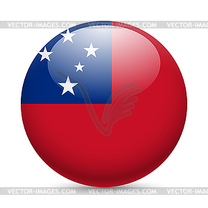 Round glossy icon of Samoa - vector EPS clipart