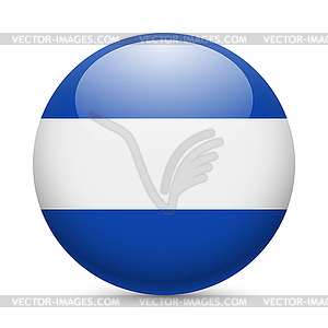 Round glossy icon of El Salvador - vector clipart