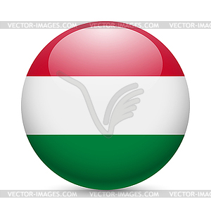 Round glossy icon of Hungary - vector EPS clipart