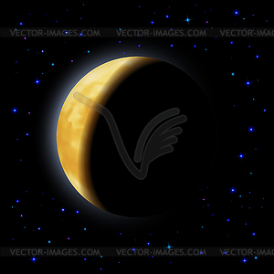 Eclipse of moon - vector clipart