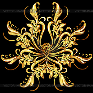 Золотые украшения - векторное изображение клипарта
