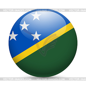 Round glossy icon of Solomon Islands - vector image