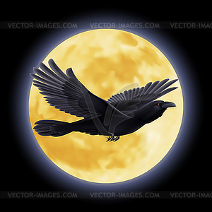 Black raven - vector EPS clipart