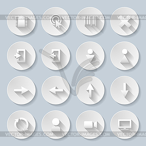 Paper icons - vector clip art