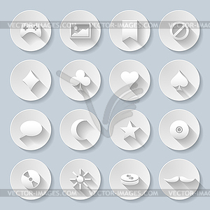 Paper icons - vector clipart