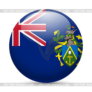 Badge in colours of Pitcairn islands flag - vector clipart