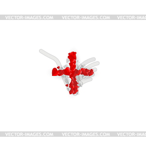 Romantic font - vector clipart