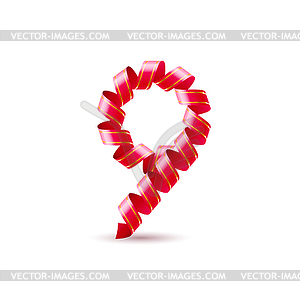Festive numbers - vector clipart