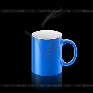 Blue mug - vector clipart