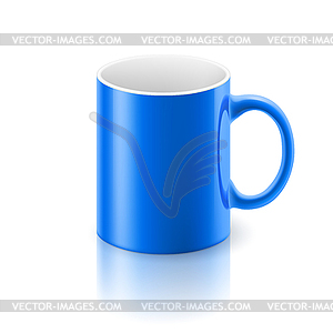 Blue mug - vector clip art