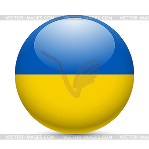 Round glossy icon of Ukraine - vector EPS clipart