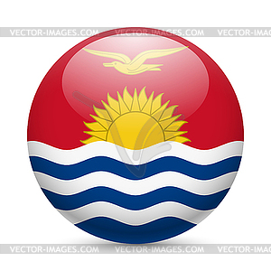Round glossy icon of Kiribati - vector clip art