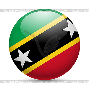 Round icon of Federation of Saint Kitts and Nevis - vector clipart