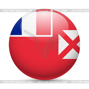 Round glossy icon of Wallis and Futuna - vector clipart