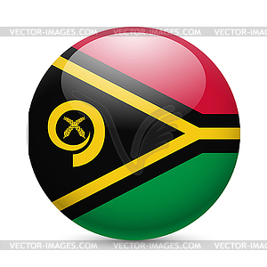 Round glossy icon of Vanuatu - vector image