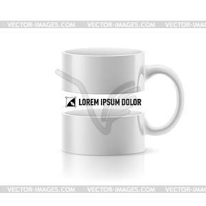 White mug with space in middle - vector image