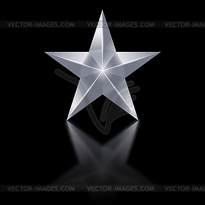 Silver star - vector image