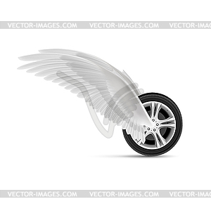 Flying wheel - vector EPS clipart