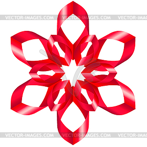 Flowers ribbon - vector clipart