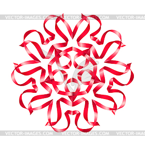 Flowers ribbon - vector clipart