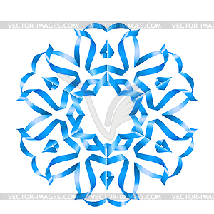 Цветы лента - векторное изображение клипарта
